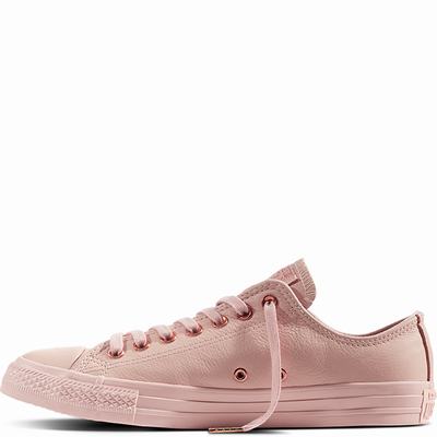 Converse Chuck Taylor All Star Leather Low Tops Womens - Pink/Pink/Pink Shoes (432XOTZA)